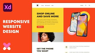 Responsive Website Design in Adobe XD [upl. by Colline]