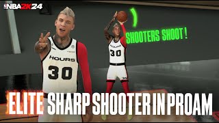 DOES THIS ELITE SHARP SHOOTER HAVE THE BEST JUMP SHOT ON NBA2K24 [upl. by Atteuqahs]