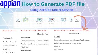 Generate PDF in Appian  Aspose Smart Service  Appian Tutorial [upl. by Ttnerb]