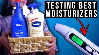 Testing Best Body Lotion For Dry Skin with Moisture Meter Koon Sa Body Lotion Le Nivea Body Lotion [upl. by Lauer]