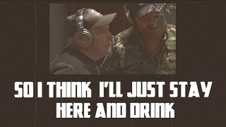 Hank Williams Jr  I Think Ill Just Stay Here and Drink feat Merle Haggard  Lyric Video [upl. by Anemij995]