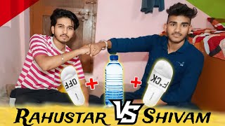 Chappal  bottle wala game RahuStar vs Shivam 🛞 peeth Puri Lal hogai [upl. by Ainitsirk]