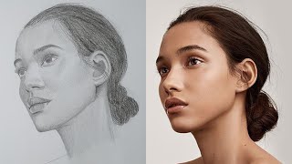 Are you ready to take your portrait drawing skills to the next level 🌟 [upl. by Enyrb]