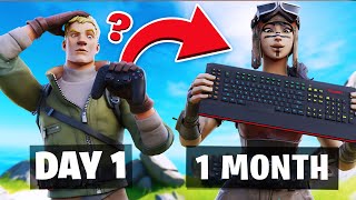 1 Month PS4 to PC Progression Controller to Keyboard amp Mouse Fortnite Fortnite PS4 to PC Journey [upl. by Manley]