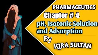 pH Buffer Isotonic Hypertonic amp Hypotonic Solution Adsorption Pharmaceutics B Pharmacy 1st year [upl. by Naehgem]