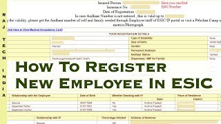 How To Register New Employee In ESIC  ESIC Pehchan Card Online Registration [upl. by Carolina]