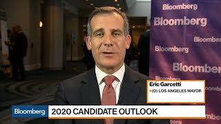 LA Mayor Garcetti Says Hell Make Presidential Run Decision Next Year [upl. by Dlorej863]