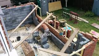 Single Storey Extension 7 x 35 metres time lapse foundation up [upl. by Alten]