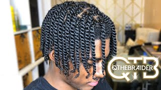 QTHEBRAIDER HOW TO Double Strand Twist Male Edition [upl. by Subak]