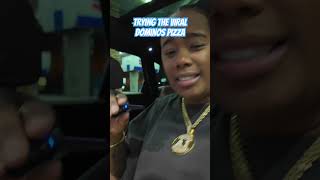 Trying the TikTok Viral Pizza From Dominos  Dominos Garlic Parmesan Pizza dominospizza [upl. by Tuppeny]