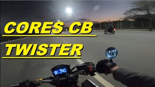 TEST DRIVE DAS CORES CB TWISTER 300F 2023 TODOS DETALHES [upl. by Belac]