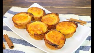 Pasteis de nata how to make at home the famous portuguese custard tarts [upl. by Atika]