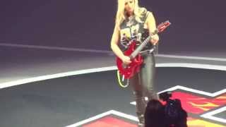 NITA STRAUSS NATIONAL ANTHEM LA KISS THE STAR SPANGLED BANNER HONDA CENTER 452014 [upl. by Asilef]