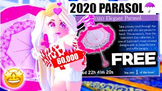 💘 How To Get The 2020 Elegant Parasol FOR FREE ☂️ GIVEAWAY Roblox Royale High [upl. by Laith338]