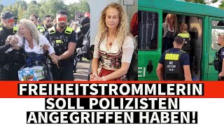 FREIHEITSTROMMLERIN SOLL POLIZISTEN ANGEGRIFFEN HABEN [upl. by Moffitt]