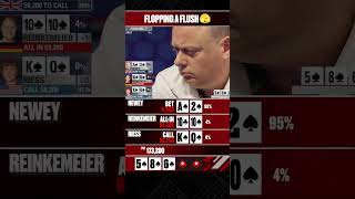 TWO Players FLOP A FLUSH 🤯 flush poker [upl. by Aneehsit]