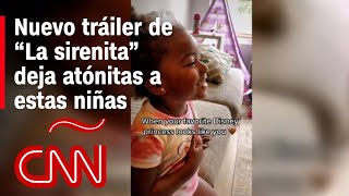 “La Ariel morena es linda” niñas reaccionan al nuevo tráiler de “La sirenita” [upl. by Ernesta714]