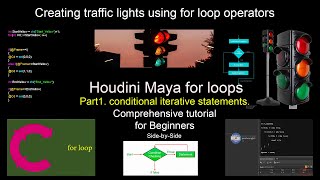 Creating traffic lights using forloop operators in Maya and Houdini Part 1 [upl. by Wiley]