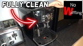 Fully Cleaning Delonghi Magnifica S Coffee Machine Maker  How to clean and maintain [upl. by Sakhuja]