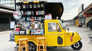 Cafe Vlog Mini Coffee Shop Young Barista Hard Working Food Truck Mobile Bar Kopi Relax Mood Anxiety [upl. by Loree813]