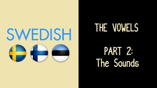 The Swedish Vowels Part 2 The Sounds [upl. by Kaitlin]