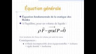 Statique des fluides  thermodinamique  PHYSIQUE CPGE Partie 2 [upl. by Xel]