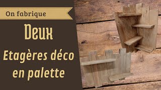 Comment faire des petites étagères décorative facilement avec de la palette [upl. by Rebekkah462]