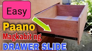 DIY How to Install Drawer Slide  Paano Magkabit ng Drawer Slide  Drawer Slide Installation [upl. by Leiuqese]