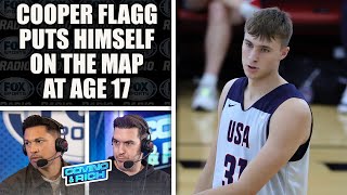 Cooper Flagg at Age 17 Puts Himself on the Map Against Team USA  COVINO amp RICH [upl. by Enelaj]