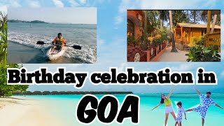 Travel vlog  Ek hi scooty se charo nikal pde Birthday vlog  Most beautiful beachKayaking in goa [upl. by Ssidnak]