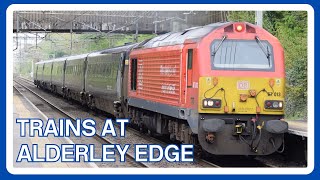 TRAINS at ALDERLEY EDGE railway station [upl. by Noeruat]