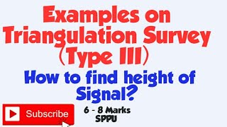 Example on Intervisibility and Height of SignalScaffolding in Triangulation Survey Type 3 [upl. by Erdei]