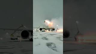 Aircraft Deicing Process ✈✈ plane [upl. by Grete]