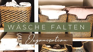 Ausmisten und aufräumen Wäscheschrank vorher nachher 💛 Bettwäsche  Bettlaken Handtücher falten 💛 [upl. by Yrtnahc]