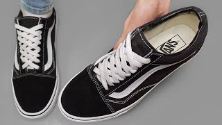 HOW TO DIAMOND LACE VANS ON FEET [upl. by Angelina81]