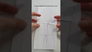 COSTADILLO PRINCESA CON PINZA Tutorial completo en mi canal de You Tube patternmaking patronaje [upl. by Wartow]