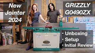 NEW Grizzly G0490ZX Jointer Unboxing Setup amp First Impressions [upl. by Einnoc]