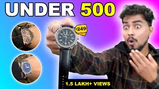 🔥2024  5 Best BUDGET Watches for MEN Under 500  Amazon Watches HAUL  UNBOXING [upl. by Crain]