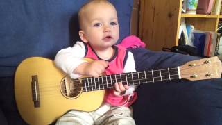 Baby Singing and Playing Ukulele [upl. by Naletak]