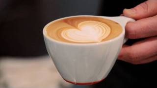 How to Make a Latte Art Heart  Perfect Coffee [upl. by Shimkus139]