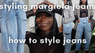 HOW TO STYLE JEANS  STYLING THE MM6 MAISON MARGIELA JEANS  VLOGMAS EP 6 🎄 [upl. by Alyam]