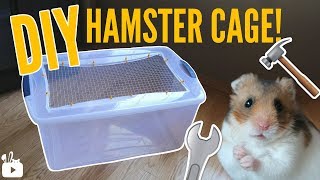 HOW TO MAKE A BIN CAGE  DIY Hamster cage [upl. by Yenots]