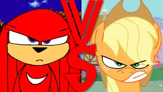 Knuckles VS Applejack [upl. by Fabrienne238]