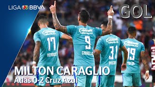 Gol de M Caraglio  Atlas 0  2 Cruz Azul  Liga BBVA MX  Apertura 2019  Jornada 5 [upl. by Halullat]