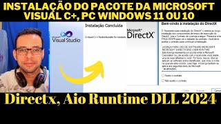 Como instalar o Pacote da Microsoft Visual C Directx Aio Runtime DLL 2024 no PC Windows [upl. by Runkle]