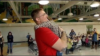 Soldier Dad Surprises Daughter at Hardin Co School [upl. by Oehsen]