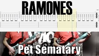 Ramones Pet Sematary Guitar Cover With Tab [upl. by Ettesil]