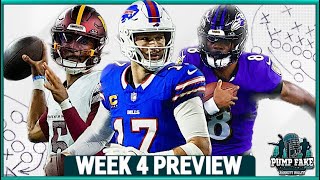 Previewing EVERY NFL Week 4 Game  The Pump Fake [upl. by Ebag]