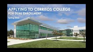 Cerritos College Dual Enrollment Application Walkthrough [upl. by Ernald]