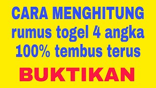 Cara menghitung rumus togel 4 angka 100 tembus terus  RT channel [upl. by Willtrude879]